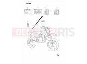 SUZUKI RM80X L (1990) 43 - LABEL