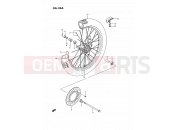 SUZUKI RM80X P (1993) 26A - FRONT WHEEL (MODEL L/M/N/P/R/S)