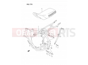 SUZUKI RM80X R (1994) 17B - FRAME - SEAT (MODEL P/R/S)