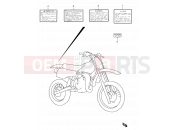 SUZUKI RM80X T (1996) 26 - LABEL