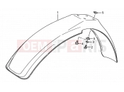 SUZUKI RM80 J (1988) (E03,E28,E33) 25 - FRONT FENDER