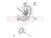 SUZUKI RM80 K (1989) (E03,E28,E33) 26 - FRONT WHEEL (MODEL G/H/J/K)
