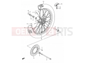 SUZUKI RM80 R (1994) (E03,E28,E33) 26A - FRONT WHEEL (MODEL L/M/N/P/R/S)