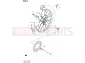 SUZUKI RM85 L4 (2014) (P03,P28,P33) 36 - FRONT WHEEL (RM85LL4 P28)