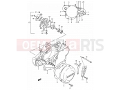 SUZUKI RMX250 K (1989) (E03,E28,E33) 4 - CRANKCASE COVER - WATER PUMP (MODEL K)