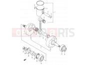 SUZUKI RMX250 K (1989) (E03,E28,E33) 5 - CRANKSHAFT (MODEL K)