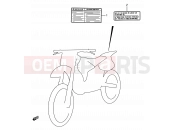 SUZUKI RMX250 K (1989) (E03,E28,E33) 42 - LABEL
