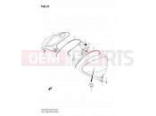 SUZUKI SFV650 K9 (2009) Gladius (E03,E28,E33) 37 - FUEL TANK SIDE COVER (MODEL K9)