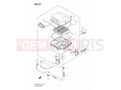 SUZUKI SFV650 K9 (2009) Gladius (E24) 12 - AIR CLEANER