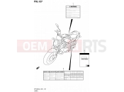 SUZUKI SFV650 L3 (2013) Gladius (E24) 127 - LABEL (SFV650L3 E21)