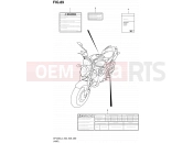 SUZUKI SFV650 L4 (2014) Gladius (E03,E28,E33) 89 - LABEL (SFV650AL4 E33)