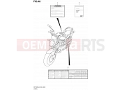 SUZUKI SFV650 L4 (2014) Gladius (E24) 48 - LABEL