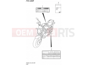 SUZUKI SFV650 L5 (2015) Gladius (E03,E28,E33) 496B - LABEL (SFV650L5 E28)
