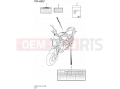 SUZUKI SFV650 L5 (2015) Gladius (E03,E28,E33) 496C - LABEL (SFV650L5 E33)