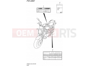 SUZUKI SFV650 L5 (2015) Gladius (E03,E28,E33) 496D - LABEL (SFV650AL5 E28)