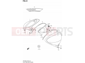 SUZUKI SFV650A L2 (2012) Gladius (E03,E28,E33) 41 - FUEL TANK SIDE COVER