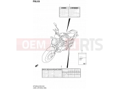 SUZUKI SFV650A L2 (2012) Gladius (E03,E28,E33) 53 - LABEL (SFV650L2 E28)