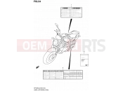 SUZUKI SFV650A L2 (2012) Gladius (E03,E28,E33) 54 - LABEL (SFV650AL2 E28)