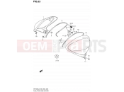 SUZUKI SFV650A L3 (2013) Gladius (E03,E28,E33) 53 - FUEL TANK SIDE COVER