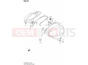 SUZUKI SFV650A L3 (2013) Gladius (E21) 97 - FUEL TANK SIDE COVER