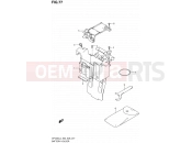 SUZUKI SFV650A L4 (2014) Gladius (E03,E28,E33) 77 - BATTERY HOLDER (SFV650L4 E33)