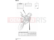 SUZUKI SFV650A L4 (2014) Gladius (E21) 70 - LABEL (SFV650AL4 E21)
