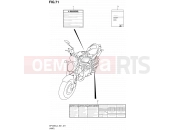 SUZUKI SFV650U L4 (2014) Gladius (E21) 71 - LABEL (SFV650UAL4 E21)