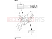 SUZUKI SV1000S K7 (2007) (E28) 56 - LABEL (SV1000K6 E33)