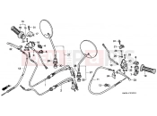 HONDA SK50MY DIO SR 2000 F-3 HANDLE LEVER / SWITCH / CABLE (1)