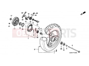 HONDA SK50MY DIO SR 2000 F-10 FRONT WHEEL (1)