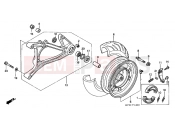 HONDA SES1253 Dylan 125 2003 F-14 REAR WHEEL / SWING