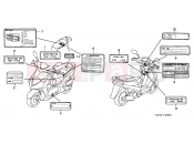 HONDA SES1503 Dylan 150 2003 F-29 WARNING LABEL