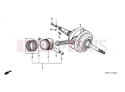 HONDA FES2505 Foresight 2005 E-16 CRANKSHAFT / PISTON