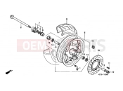HONDA FES250Y Foresight 2000 F-16 FRONT WHEEL
