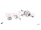 HONDA NSC50MPDE NSC50MPDE 2014 E-20 CRANKSHAFT / PISTON