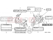HONDA SFX50Y SFX50 2000 F-25 WARNING LABEL