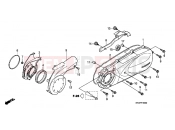 HONDA SH3007 SH300 Sports 2007 E-10 LEFT CRANKSHAFT COVER