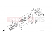 HONDA SH3007 SH300 Sports 2007 E-15 CRANKSHAFT / PISTON