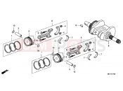 HONDA FJS600DB SILVER WING 2011 E-17 CRANKSHAFT / PISTON