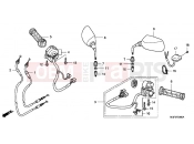 HONDA FJS600DB SILVER WING 2011 F-3 SWITCH / CABLE / MIRROR