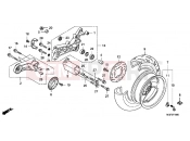 HONDA FJS600DB SILVER WING 2011 F-18 REAR WHEEL
