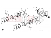 HONDA FJS400D9 SILVER WING 400 2009 E-17 CRANKSHAFT / PISTON