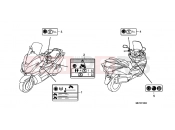HONDA FJS400A9 SW-T400 ABS 2009 F-33-2 WARNING LABEL (FJS400D9 / FJS400A) (2)