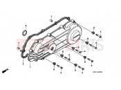HONDA SRX50X Shadow 50 1999 E-5 LEFT CRANKSHAFT COVER (1)