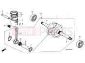 HONDA SRX50X Shadow 50 1999 E-10 CRANKSHAFT / PISTON