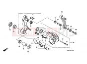 HONDA SRX50X Shadow 50 1999 F-11 FRONT BRAKE CALIPER