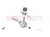 HONDA CH125P Spacy 125 1993 E-16 CRANKSHAFT / PISTON