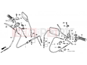 HONDA SA75M Vision 1991 F-3 HANDLE LEVER / SWITCH / CABLE