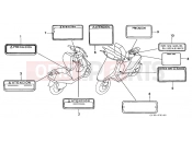 HONDA SA75M Vision 1991 F-23 WARNING LABEL
