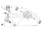 HONDA SA75P Vision 1993 E-10 CRANKSHAFT / PISTON